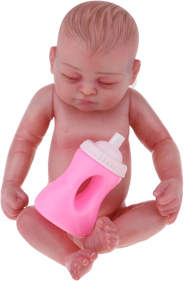 Prezzo Baoblaze Vinile Neonato per Bambole Modello 26cm con Occhi Chiusi con Mini Bottiglia Offerte