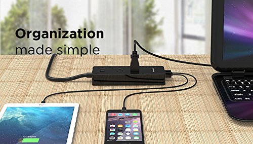 PowerBear-Travel-Adapter-Surge-Protection-Power-Converter-Strip-Charging-Station-with-USB-Ports-Global-Power-Adapter-with-3-International-Power-Adapters-Black-24-MONTH-WARRANTY