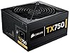 Corsair Enthusiast Series 750-Watt 80 Plus Bronze Certified Power Supply compatible with Intel Core i3, i5, i7 and AMD platforms 750TX v2