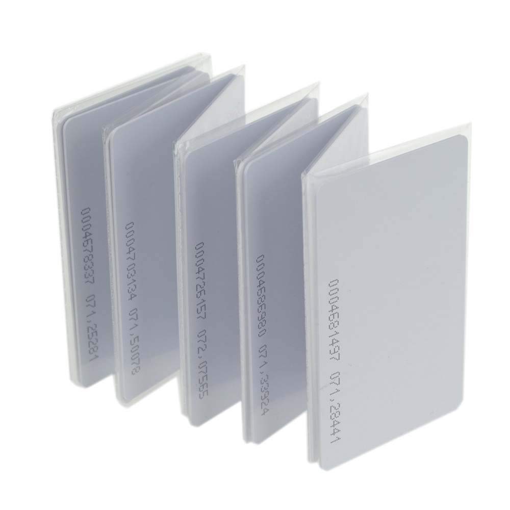 KDL White Smart RFID Cards Proximity 125KHz TK4100 / EM4100 / EM4200 Plastic PVC Access Control Card Read Only (Pack of 10)