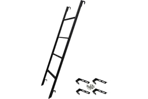 LVYIHAN RV Bunk Bed Ladder One-Piece Steel, 50"/55"/60"/66"/72'' Bunk Bed Ladder with Flexible and Adjustable Hooks, Safe and Non-Slip Bunk Ladders for RV Home Dormitory, Load-Bearing 330 Pounds