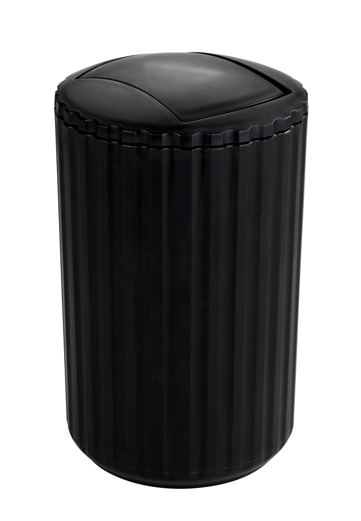 Allstar Minas Swinging Lid Bucket Black Cosmetic Bin Black