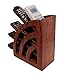 IndiaBigShop Handmade Wooden Multi Remote Control Holder / Stand / Organizer / Rack For Space Saving 5 Slot TV Remote Control Storage Organizer Caddy 7.5 Inch