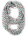 Cotton Cantina Soft Chevron Sheer Infinity Scarf in Contrasting Colors (One Size, Christmas)