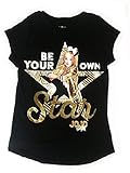 JoJo Siwa Be Your Own Star Black and Gold Fashion T-Shirt (Medium 7/8)