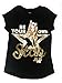 JoJo Siwa Be Your Own Star Black and Gold Fashion T-Shirt (Medium 7/8)