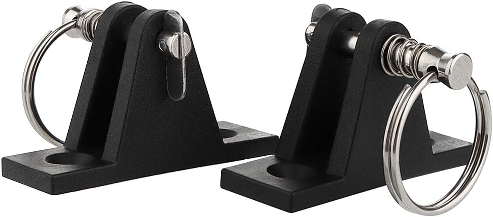 VTurboWay 4 Pack Marine Grade Nylon Bimini Top 90°Plastic Deck Hinge with Pin and Ring, 316 Stainless Steel, Free Installation Screws : Sports & Outdoors