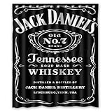 Aloundi Shower Curtain,Comfort Home Style Custom Jack Daniels Pattern Design Waterproof Polyester Fabric,Bathroom Decor