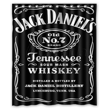 Aloundi Shower Curtain Comfort Home Style Custom Jack Daniels Pattern Design Waterproof Polyester Fabric Bathroom Decor Amazon In Home Kitchen