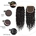 Brazilian Virgin Curly Bundles with Closure Wet and Wavy Human Hair Weave Bundles 8A 100% Unprocessed Kinky Curly Bundles with 4x4 Lace Closure Natural Color(10 10 10 10+10 Free Part,50g/Bundle) …