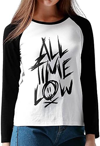 Women All Time Low Future Hearts 3/4 Sleeve Plain Raglan Tee Shirt Baseball Graphic Tops