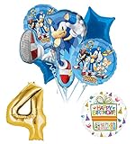Sonic The Hedgehog 4th Birthday Party Supplies and Balloon Decorations