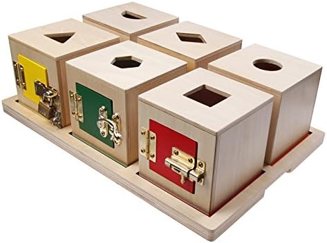 Leader Joy Montessori USA Lock Box with Objects and Tray