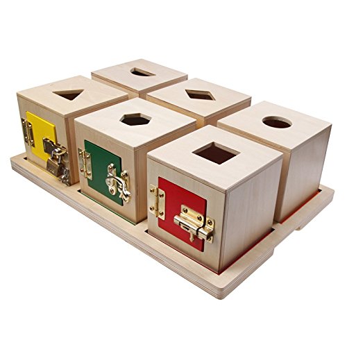 Leader Joy Montessori USA Lock Box with Objects and Tray