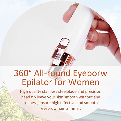 Facial Hair Remover Eyebrow Trimmer for Women, WanderLand 2 in 1 USB Rechargable Painless Hair Trimmer Epilators Electric Shaver