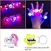 HLXY Flashing Light Up Ring LED Glow Finger Colorful Lights 50 Packs Party Favor for kids Novelty Jelly Rubber Rings