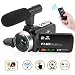 Camcorder Digital Video Camera, Camcorder with Microphone WiFi IR Night Vision Full HD 1080P 30FPS 3" LCD Touch Screen Vlogging Camera with Remote Control (V2)