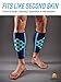 Calf Compression Sleeves by SPARTHOS (Pair) – Leg Compression Socks for Men and Women – Shin Splint Calf Pain Relief Calf Calves Blood Circulation Sports Support Running Walking Cycling Yoga (Blue-S)