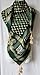 Green Gold Arab Shemagh Head Scarf Neck Wrap Authentic Cottton Palestine Arafat