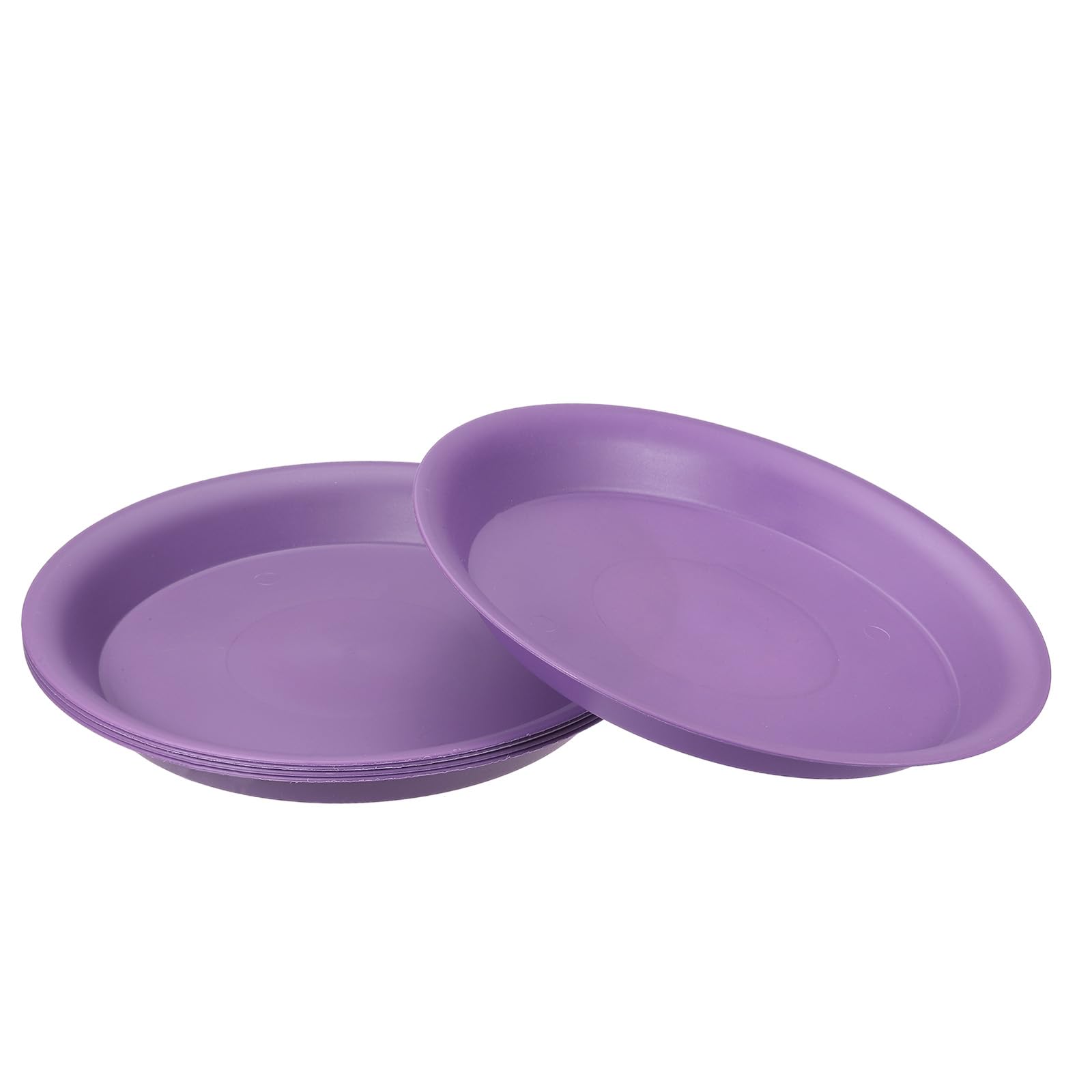 PATIKIL 10 Inch Plant Saucer Tray, 5 Pack Plastic Drip Tray Round Collects Excess Water Flower Pot Drainage Trays for Heavy Indoor Outdoor Pan, Purple