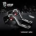 MZS Short Levers Brake Clutch CNC for Kawasaki ZX6R ZX636R ZX6RR 2000-2004/ ZX10R 2004-2005/ ZX9R 2000-2003/ ZX12R 2000-2005/ ZZR600 2005-2009/ Z1000 2003-2006/ VERSYS 1000 KLZ1000 2012-2014 Black