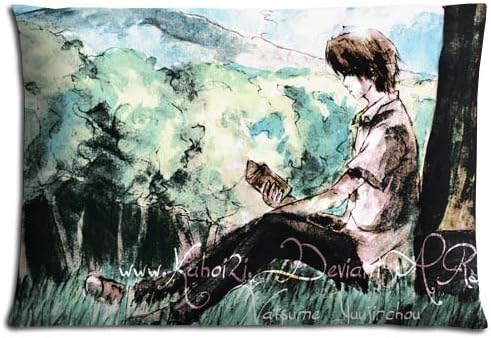 CONSTRUCTION Wrinkle Resistant Natsume Yuujinchou Bench Pillow Protectors Cases Zippered Cotton Polyester 20x30 inch 50x76 cm