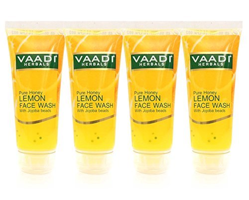 Skin Whitening Saffron with Sandal Extract Face Wash - ★ ALL Natural - ★ Reduces Pigmentation and Tanning - ★ Protects Skin From Sun’s Harmful UV Rays - ★ Each 60 Ml - ★ Value Pack of 4 (240 Ml - 8.11 Ounces) - Vaadi Herbals