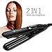 Stalion Steam Hair Straightener Tourmaline Ceramic Flat Iron Professional Performance Styler for all Hair Types (Black 1” Plates)