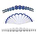 BodyJ4You 42PC Gauges Kit Ear Stretching 8G-12mm Tapers Plugs White Silicone Blue Acrylic Set