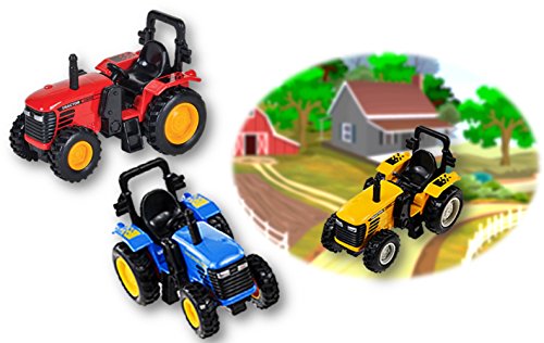 PlayO Pull Back Farm Tractor 3.75