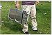 ColourTree Stainless Steel Portable Travel Folding Tall Barbecue BBQ Charcoal Grill with Legs - Silver Chrome, Lightweight, Foldable - For Camping, Picnic, Outdoor - 44