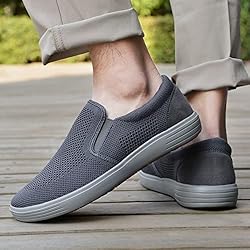 konhill Men's Slip on Sneaker - Knit Walking