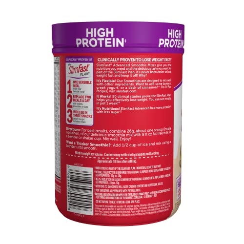 SlimFast Advanced Nutrition High Protein Meal Replacement Smoothie Mix