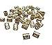 50 pieces Dreadlock Beads for Hair, Braids, and Locs, by Lock Love in Gold Metal Filigree Cuff Rings for Men or Women (GOLD)