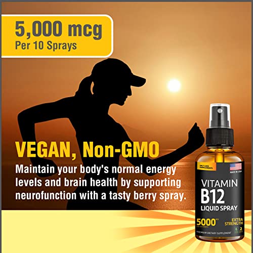 Vitamin B12 Sublingual Vegan B12 Vitamin Spray Methylcobalamin