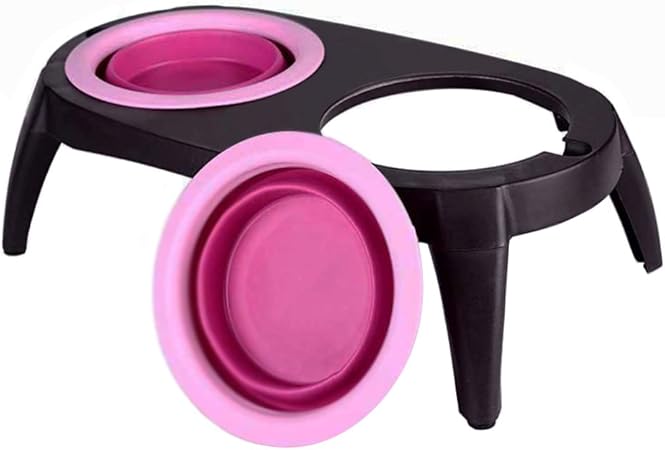 collapsible raised dog bowl