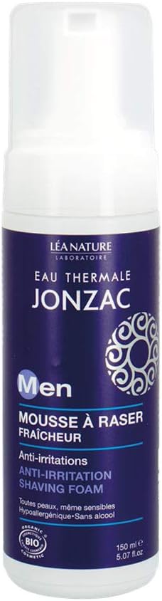 Eau Thermale Jonzac Organic Cosmetic Men Anti-Irritation Shaving Foam, 150 ml, No Colour, 150 ml (Pack of 1)