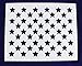 50 Star Field Stencil - US/American Flag - 12 Inch H x 15 Inch W