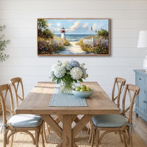 JHHUAMO Cuadros Decoracion Salon Modernos, Marcos Lienzos Decorativos Grandes, Laminas Decorativas de Mar Paisajes, Pinturas de Flores Artística Dormitorios Oficina Habitacion Pasillo 50x100 cm