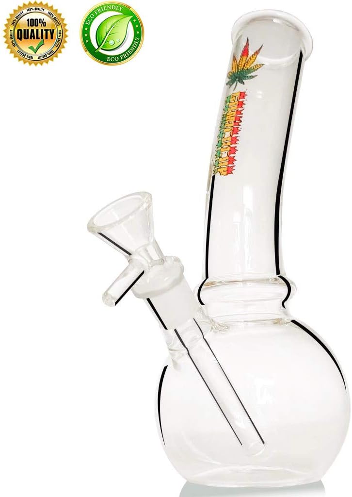 GOMICOCOP 8Inch Custom Made Handmade Pipe Vase,Glass Big Water Chamber, Home Décor Thicken
