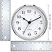 Hicarer 3-1/2 Inch (90 mm) Quartz Clock Fit-Up/Insert with Arabic Numeral, Quartz Movement (Silver Rim)