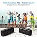 SCIJOY Waterproof Bluetooth Speakers, Portable Wireless Speaker with Non-Distortion High Volume, Bluetooth 4.2 Wireless Stereo Pairing Built-in Mic and IPX6 Waterproof for Pool and Outdoor（Black）