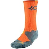 Nike Mens Kevin Durant Hyper Elite Basketball Crew Socks Orange