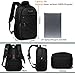 Laptop Backpack for Men,Small College Backpack with Laptop Pocket USB Charging Port,Water Resistant Bookbag Pack Fits Up to 15.6 Inch Laptop Black