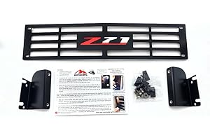 Mountains2Metal "Z-71 Edition Stainless Steel Powder Coated Black Bumper Grille Insert Compatible with 2015-2019 Chevy Silverado 2500 3500 HD M2M #400-40-2