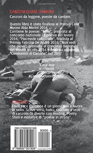 Canzoni Quasi D Amore Italian Edition Carrubba Francesco Amazon Com Books