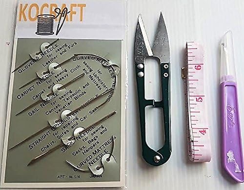 Kocraft Sewing Kit Craft Tools Supplies Enhanced glover's carpet Salt sack curved Mattress Needles Assorted Basic Suitable For Home Travel And Emergency Use