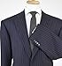 Brioni Luxurious Black Pinstriped 100% Wool Suit 55/44 Reg