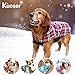 Kuoser Warm Dog Coat, Waterproof Dog Coats for X-Small Dogs, Adjustable Durable Doggie Winter Jacket Reversible Cozy Puppy Cold Weather Apparel from Small to Large Breed, Green XS