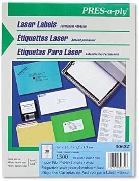 Amazon Com Avery Dennison Nopeel L6145 20 800x Permanent Labels 45 7 X 25 4 Mm White For Laser Printers Office Products